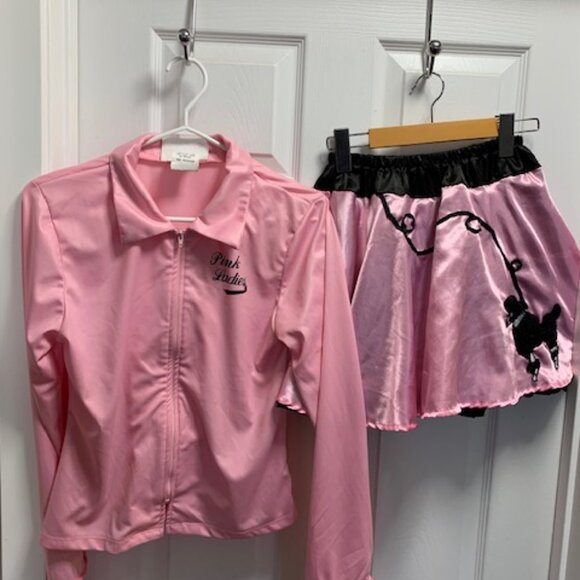 PINK LADIES/ GREASE MOVIE TOP & SKIRT COMBO - Picture 7 of 7